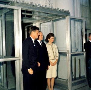 President John F. Kennedy, Chancellor Konrad Adenauer, and First Lady Jacqueline Kennedy (02) photo