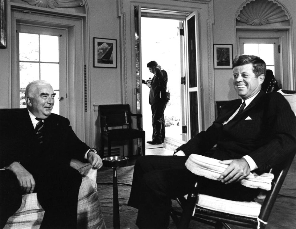 President John F. Kennedy With Prime Minister of Australia, Robert G. Menzies