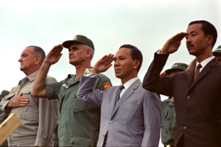 President Johnson, Gen. Westmoreland, Nguyen Van Thieu, Nguyen Cao Ky