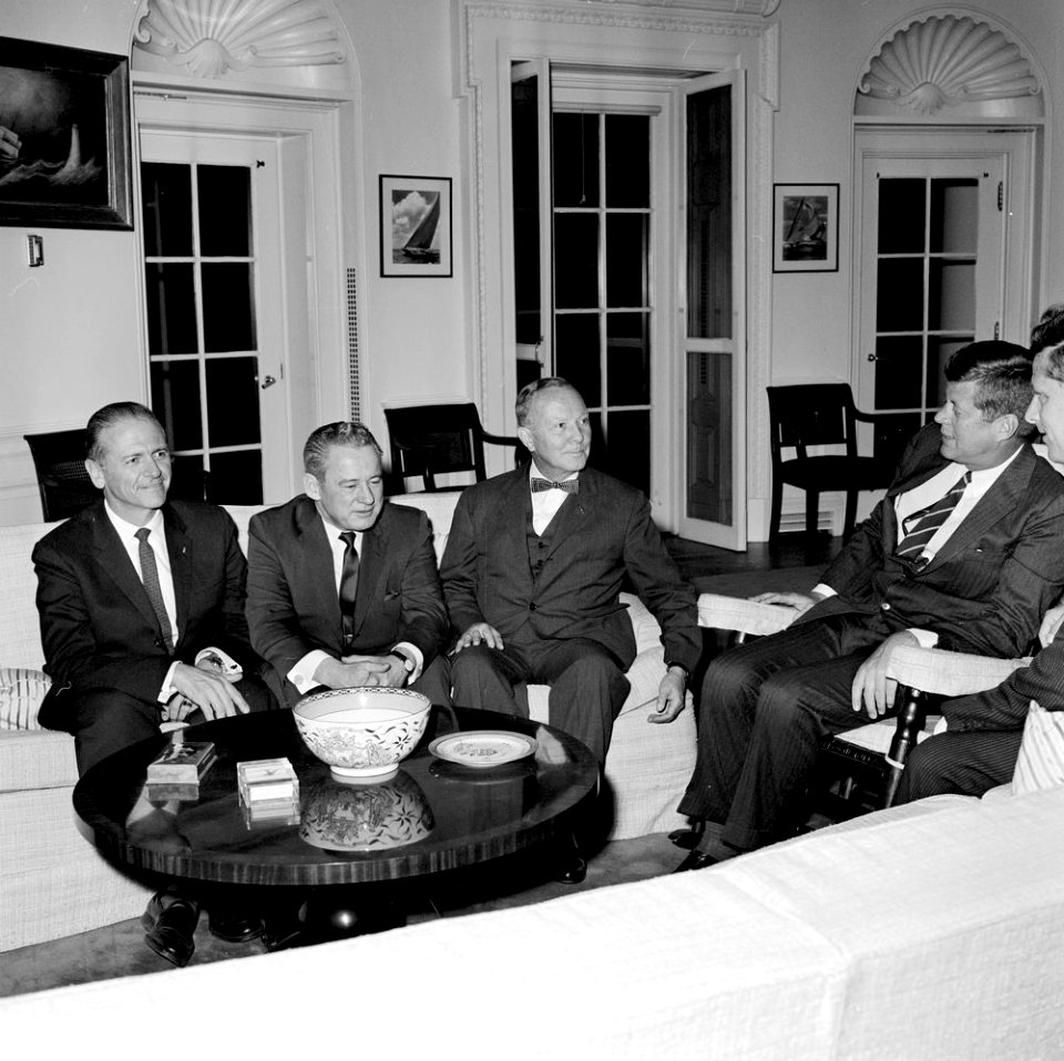 President John F. Kennedy with Western States Senators (01)