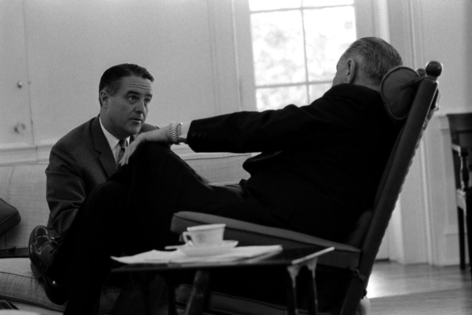 President Lyndon B. Johnson and Sargent Shriver