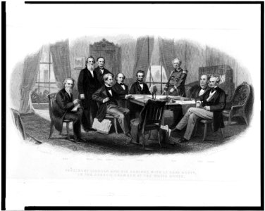 President Lincoln and his cabinet, with Lt. Genl. Scott, in the council chamber at the White House - Schuessel ; Whitechurch. LCCN94500594