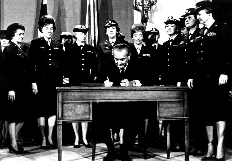 President Lyndon B. Johnson signs Public Law 90-130