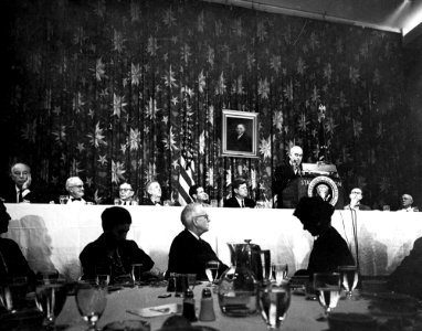 President John F. Kennedy Attends Luncheon Marking the Publication of the Diary and Autobiography of John Adams JFKWHP-AR6816-F