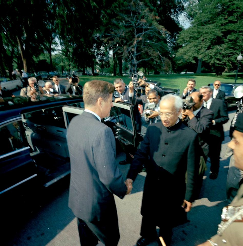 President John F. Kennedy Bids Farewell to President Dr. Sarvepalli Radhakrishnan of India (1)