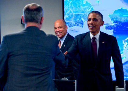 President Obama at National Cybersecurity and Communications Integration Center photo