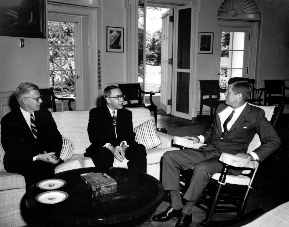 President John F. Kennedy Meets with Ambassador Nadim Dimechkie of Lebanon