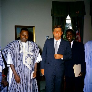 President John F. Kennedy Meets with Jean-Marie Koné, Minister of State of Mali (01)