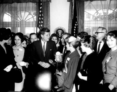 President John F. Kennedy Meets with Mardi Gras Queen