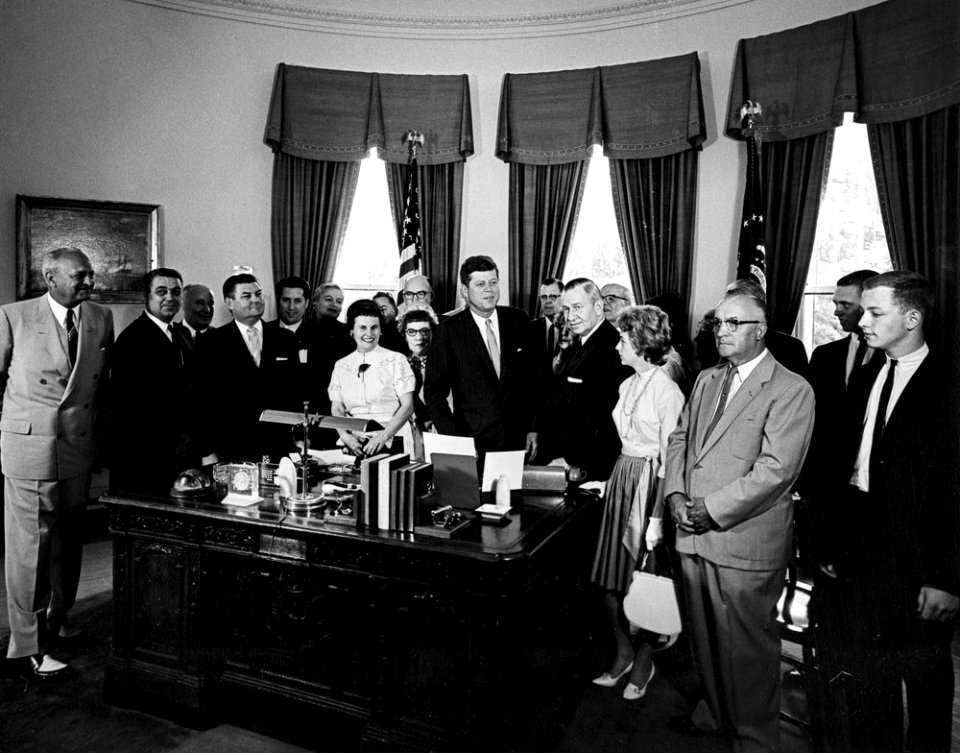 President John F. Kennedy Meets with Paul Powell, Speaker of the House of Representatives for Illinois (02)