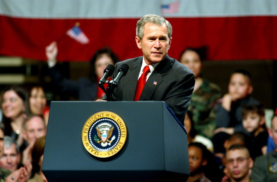 President George W. Bush at Elmendorf Air Force Base