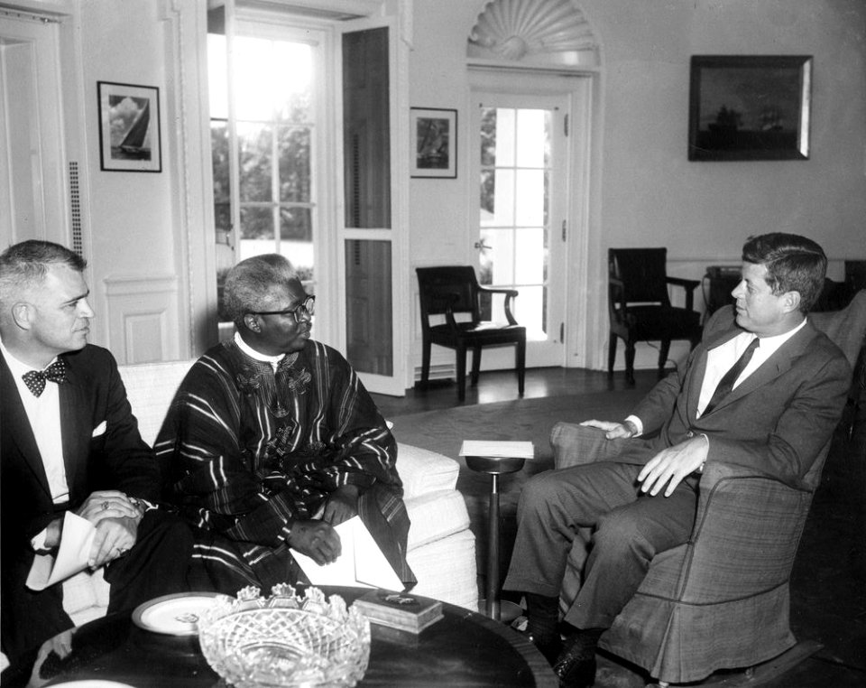 President John F. Kennedy Meets with the Ambassador of Sierra Leone, Dr. Richard E. Kelfa-Caulker