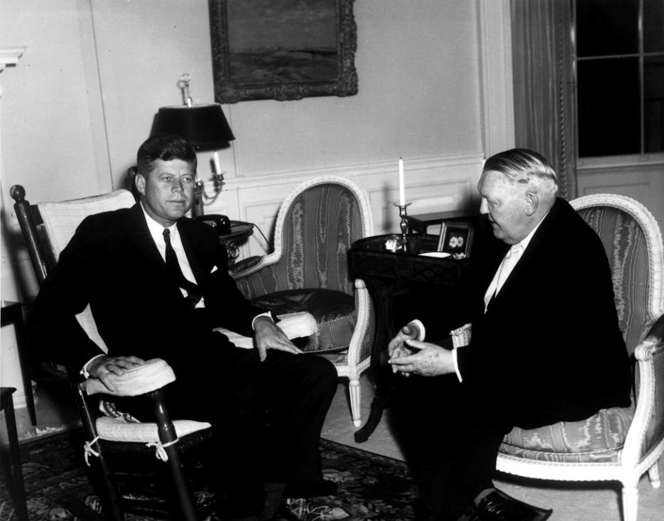 President John F. Kennedy Meets with Vice Chancellor Ludwig Erhard of West Germany (01)