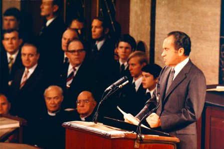 President Richard Nixon making the State of the Union Address