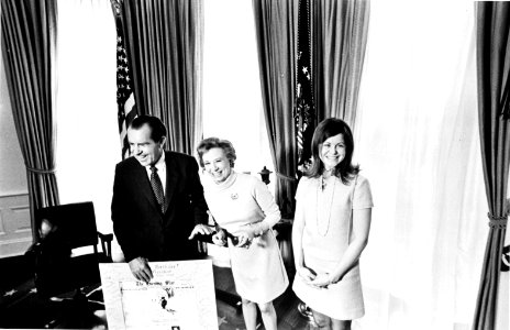 President Richard Nixon Receives a Birthday Card from Terry Decker that is Signed by his White House Staff