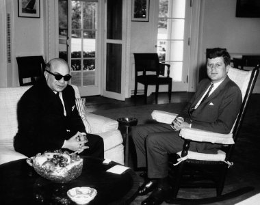 President John F. Kennedy with Ambassador of the United Arab Republic, Dr. Mostafa Kamel