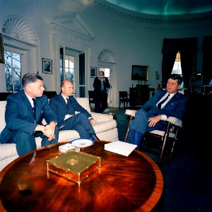 President John F. Kennedy with Ambassador of Venezuela, Dr. Enrique Tejera-París 02
