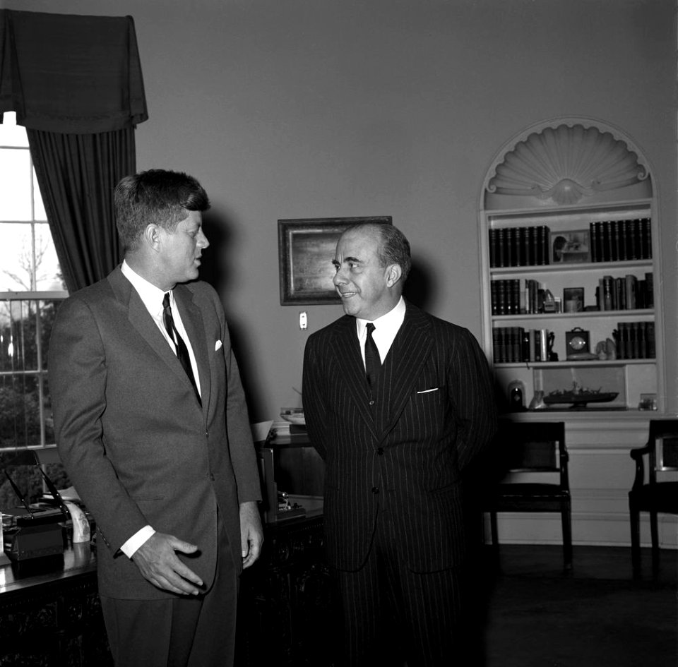 President John F. Kennedy with Brazilian Ambassador to Italy, Hugo Gouthier