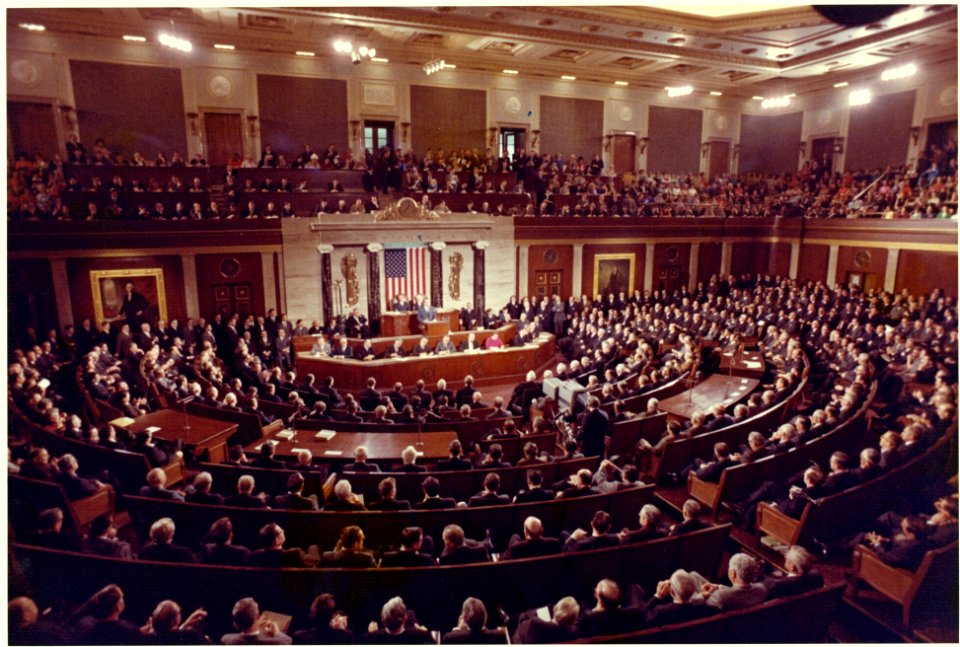President Richard Nixon Giving His State of the Union Message before a Joint Session of Congress