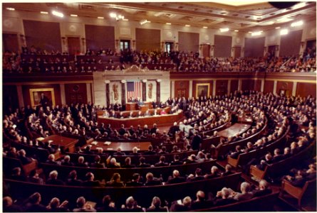 President Richard Nixon Giving His State of the Union Message before a Joint Session of Congress