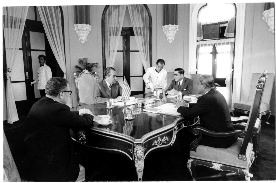 President Richard Nixon Meeting with Thai Officials in Bangkok