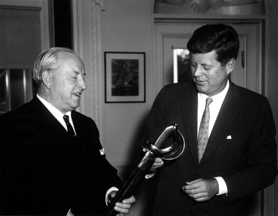 President John F. Kennedy Accepts a Saber from Chancellor Alfons Gorbach of Austria (03)