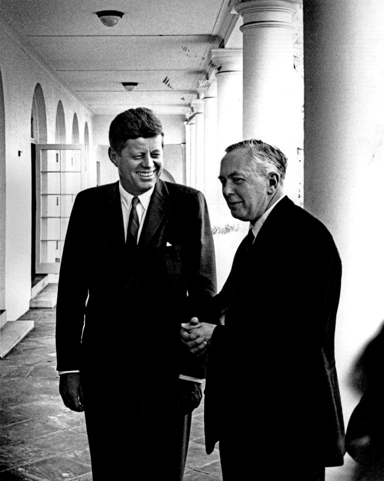 President John F. Kennedy with Leader of the Labour Party of Great Britain, Harold Wilson