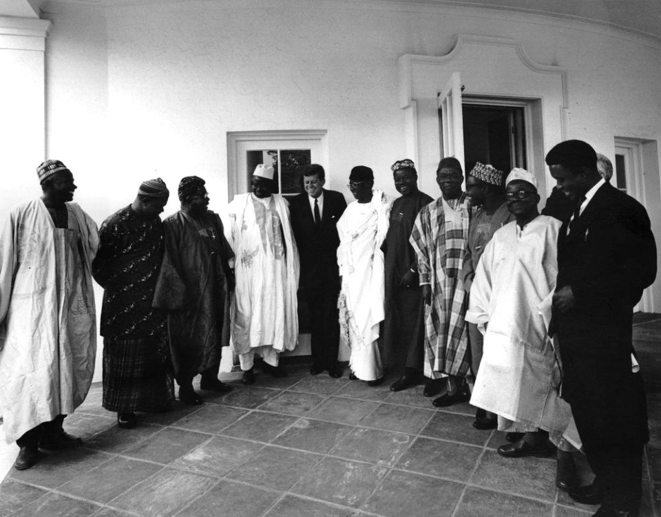 President John F. Kennedy with Parliamentary Delegation from Nigeria (01)