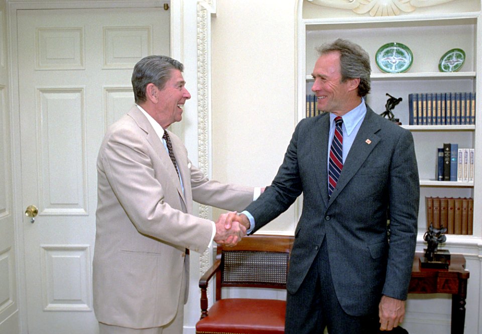 President Ronald Reagan and Clint Eastwood