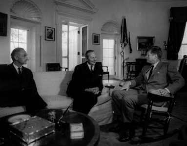 President John F. Kennedy with President of the Bundesrat of West Germany, Kurt Georg Kiesinger