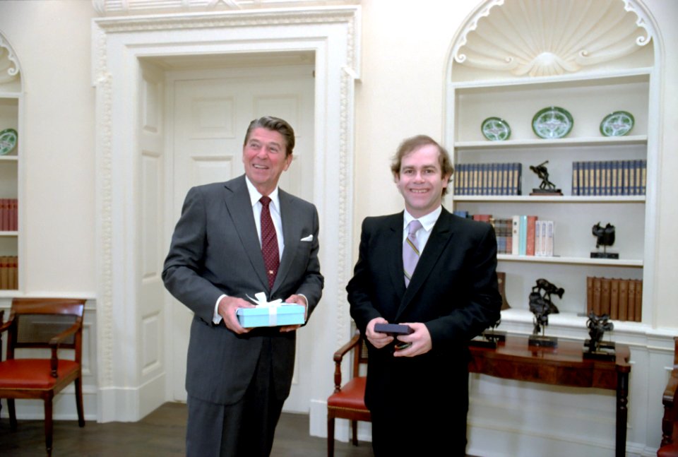 President Ronald Reagan and Elton John