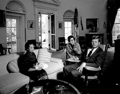 President John F. Kennedy with Princess Norodom Rasmi Sobhana of Cambodia