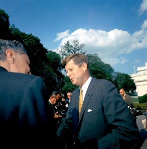 President John F. Kennedy Bids Farewell to Indian Ambassador, B. K. Nehru