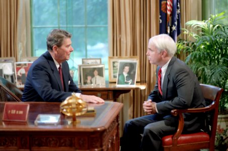 President Ronald Reagan and John McCain
