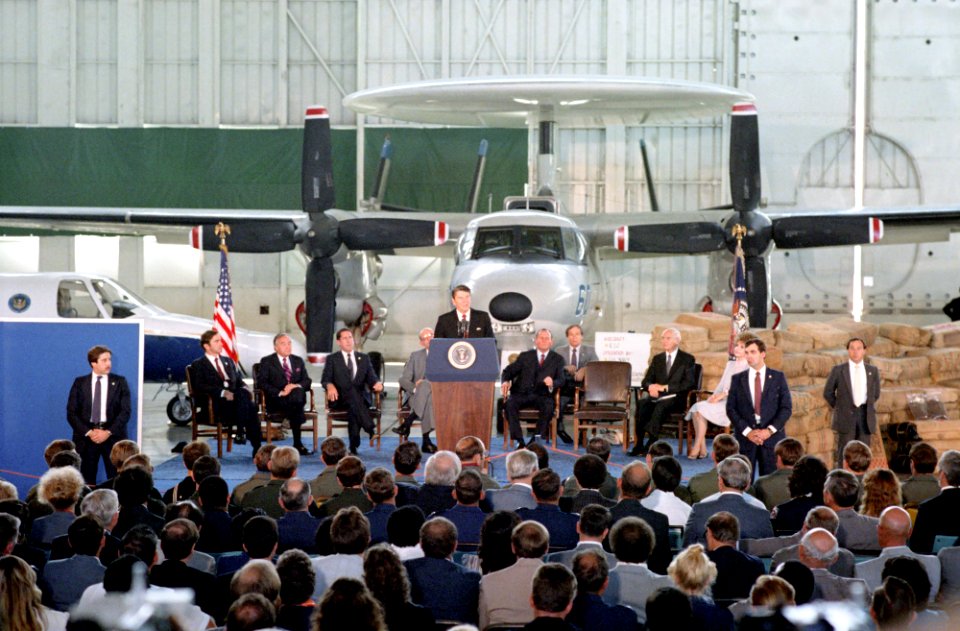 President Ronald Reagan addresses a South Florida Task Force