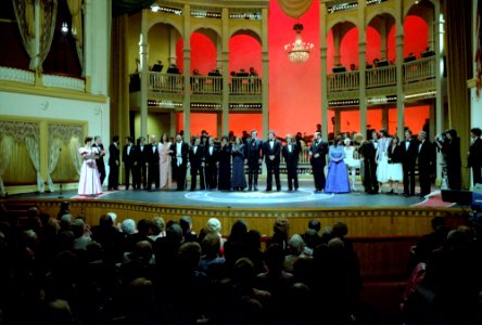 President Ronald Reagan and Nancy Reagan at Ford's Theatre Gala The Stars Salute The President