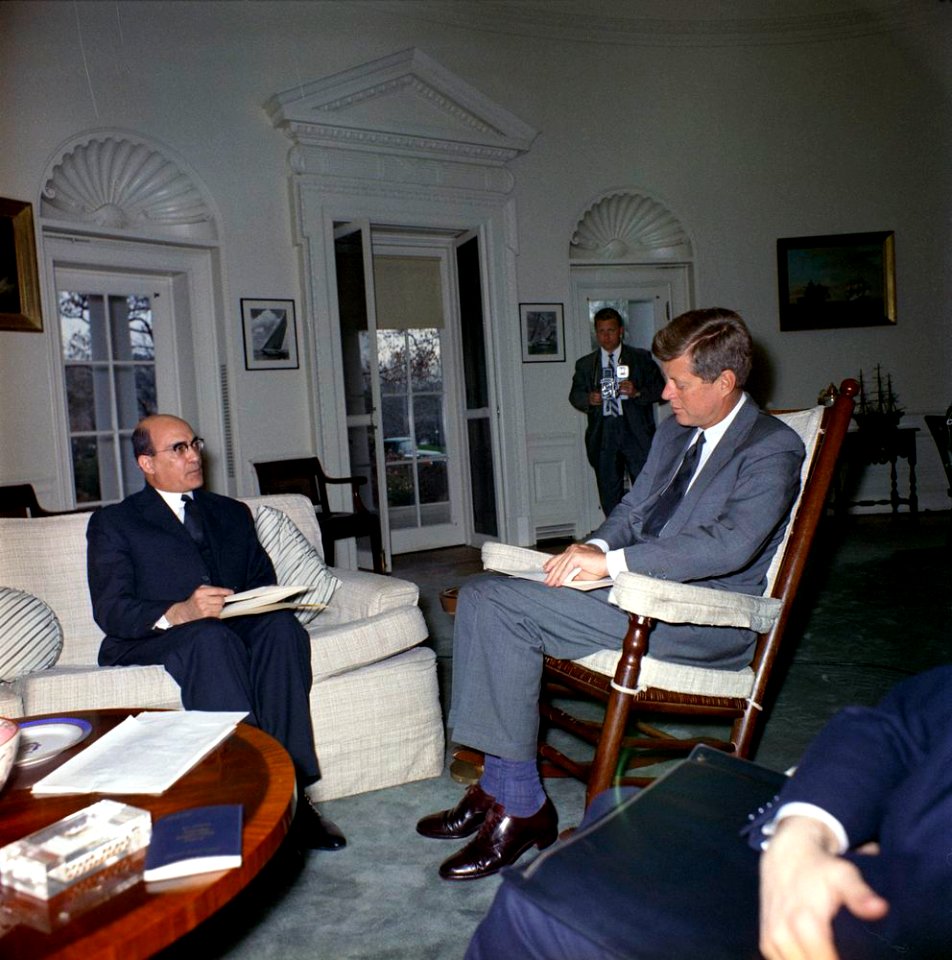 President John F. Kennedy Meets with Ambassador of Iran Hossein Ghods-Nakhai (02)