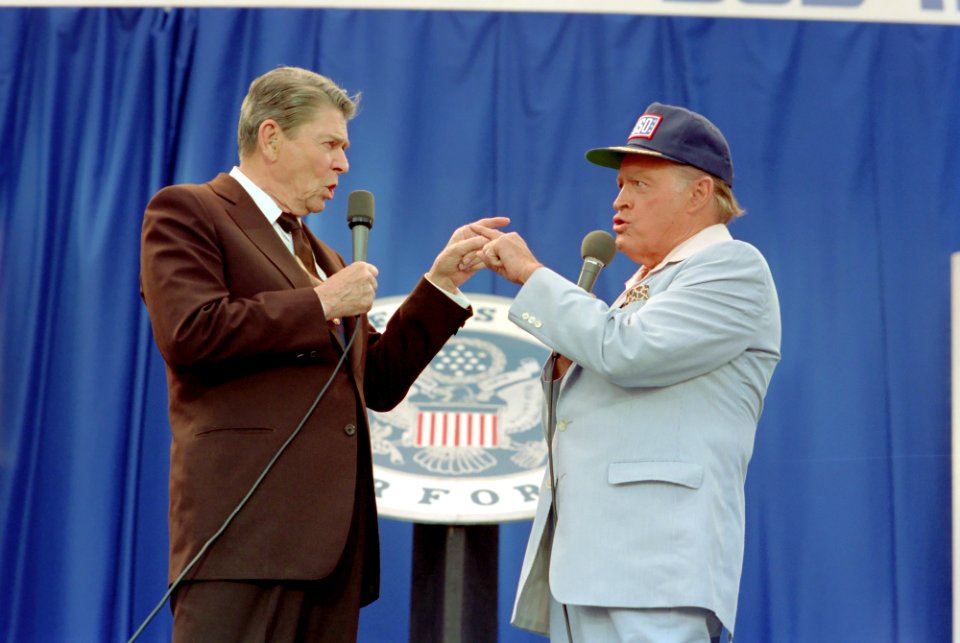 President Ronald Reagan and Bob Hope