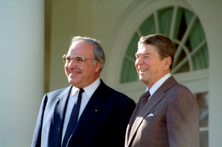 President Ronald Reagan and Chancellor Helmut Kohl of The Federal Republic of Germany