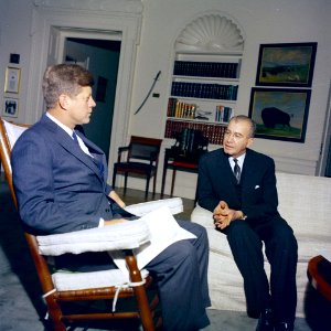 President John F. Kennedy Meets with Ambassador Omar Abu-Riche of Syria (04)
