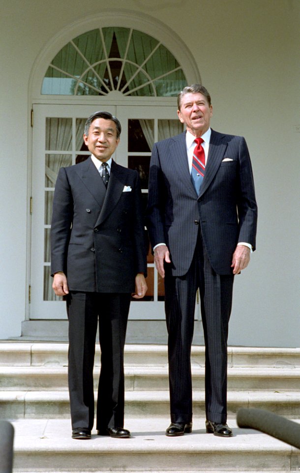 President Ronald Reagan and Crown Prince Akihito of Japan