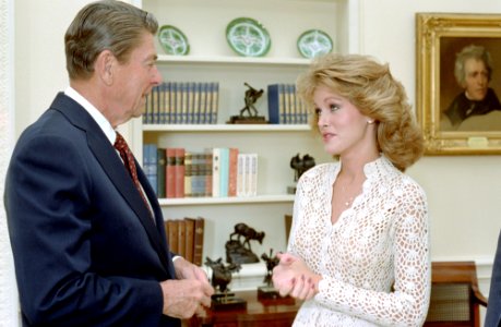 President Ronald Reagan and Debra Sue Maffett