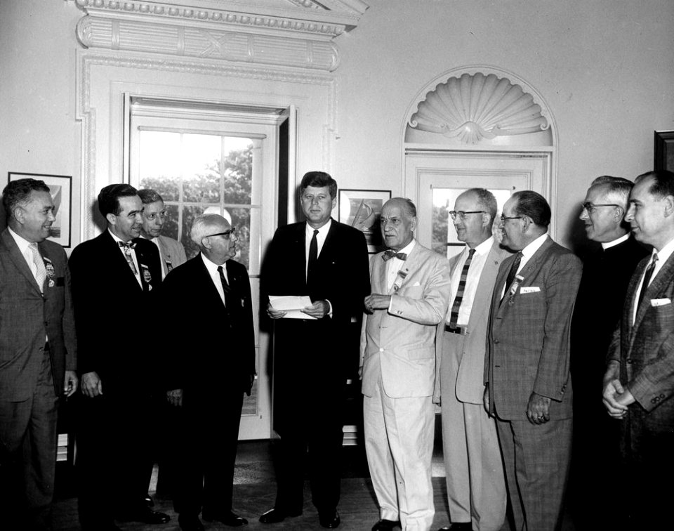 President John F. Kennedy Meets with Members of Order of Sons of Italy in America (OSIA)
