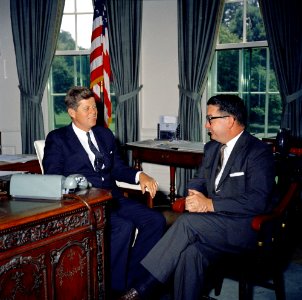 President John F. Kennedy Meets with Patrick J. Lucey, State Democratic Chairman of Wisconsin (02)