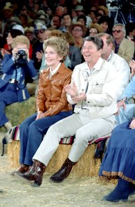 President Ronald Reagan and Nancy Reagan attending the PBS special for Merle Haggard’s Young Artists Performance