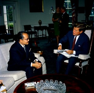 President John F. Kennedy Meets with the Ambassador of Laos, Prince Tiao Khampan (04)
