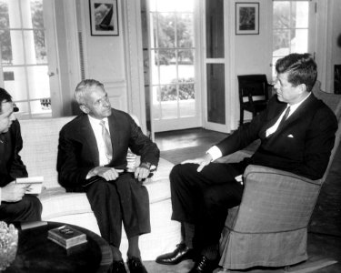 President John F. Kennedy Meets with the Ambassador of the Polish People’s Republic (Poland), Edward Drozniak photo
