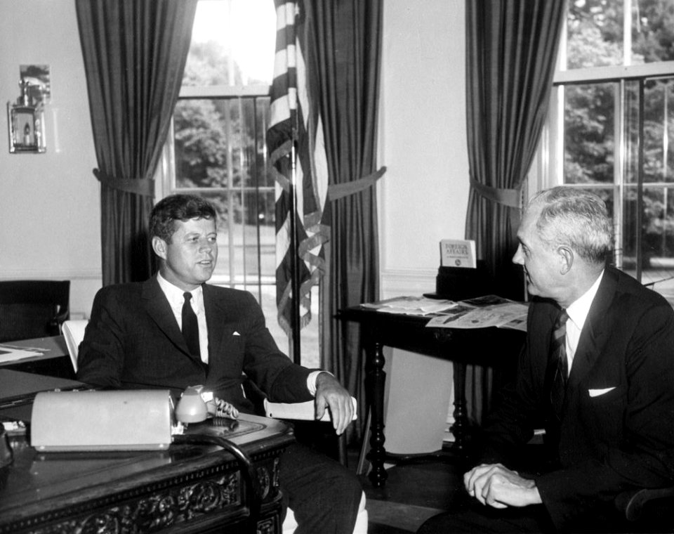 President John F. Kennedy Meets with the U.S. Ambassador to Switzerland, Robert M. McKinney