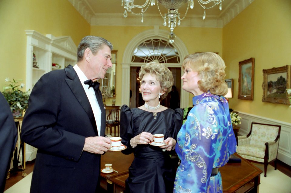 President Ronald Reagan and Nancy Reagan with Hannelore Kohl