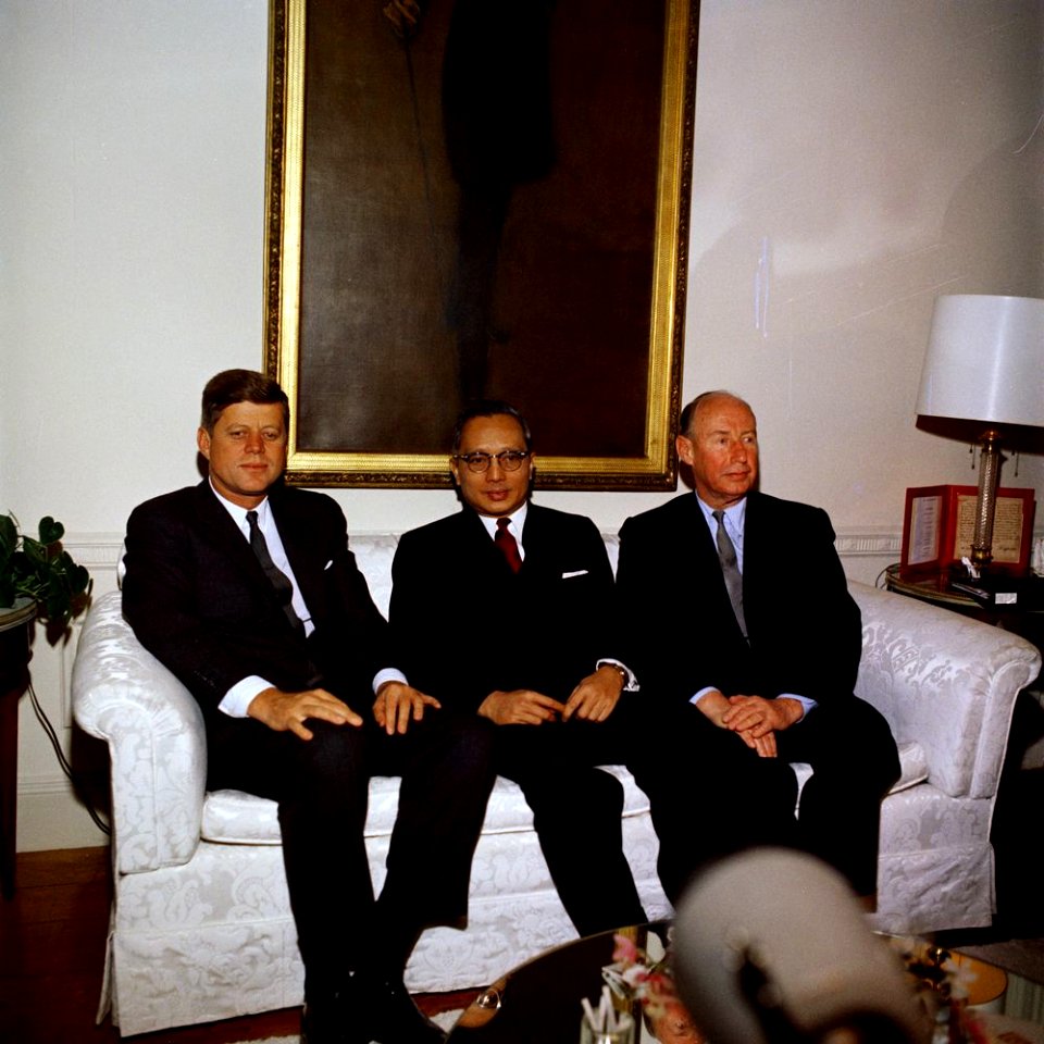 President John F. Kennedy meets with United Nations officials